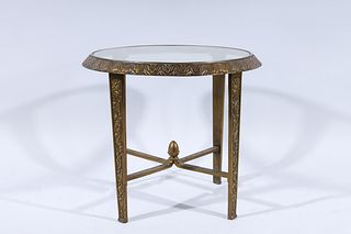 Glass and Bronze Low End Table