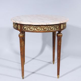 French Style Marble Topped Table