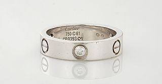 Cartier Diamond & 18K White Gold 'Love' Ring