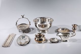 Group of 10 American & English Silver Plate Items