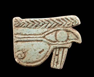Egyptian Late Dynastic Faience Wadjet Amulet