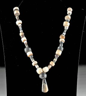 Ancient Sumerian Chalcedony Bead Necklace