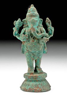 19th C. Indian Bronze Ganesh Figure, ex-Museum