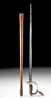 WWI British Sword Engraved Blade & Scabbard, ex-Bonhams