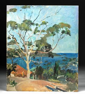 W. Draper Seaside Painting - "Eucalyptus, Haiti" 1964