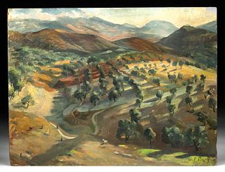 W. Draper Painting - "Olive Groves, Spain" 1954