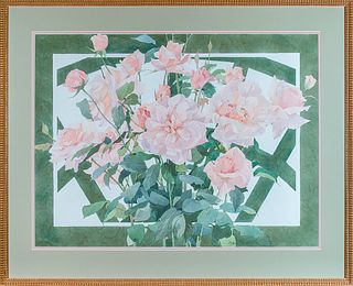 SUSAN PETTY, "Roses," Watercolor on paper
