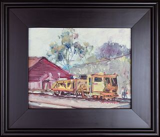 RAY HARRIS, Untitled (Santa Paula, CA), Oil on panel