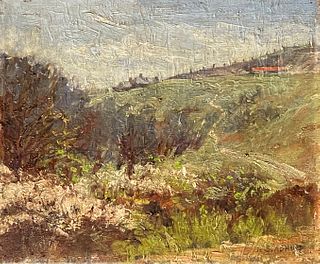 Old Landscape Oil by Adkins