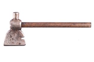 19th Century Iron & Shaped Sugar Axe Hammer Poll