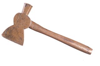 19th Century Solid Brass French Frontier Sugar Axe