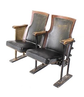 Antique Art Deco Theater Chairs from Canada