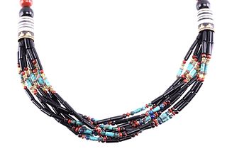 Navajo T&R Singer Lone Mountain Turquoise Necklace