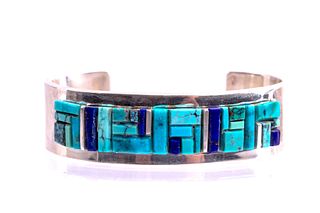 Navajo Sterling & Turquoise Multi-Stone Bracelet