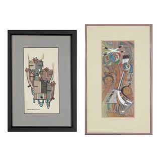 Pueblo, Group of Two Works on Paper