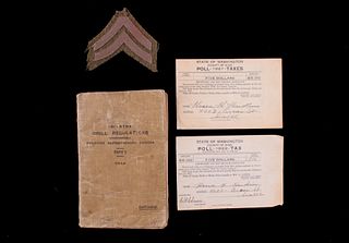 Infantry Drill Regulations & Ephemera from 1918