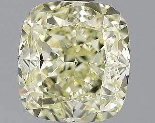 2.62 ct., Fancy Light Yellow/VVS2, Cushion cut diamond, unmounted, GM-0883