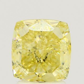 2.42 ct., Fancy Intense Yellow/VS2, Cushion cut diamond, unmounted, SH-0532