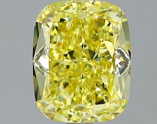 2.02 ct., Fancy Intense Yellow/VS2, Cushion cut diamond, unmounted, PK2260