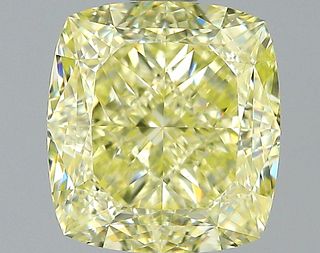 1.55 ct., Fancy Light Yellow/VVS2, Cushion cut diamond, unmounted, SH-0888