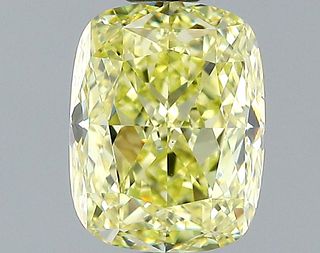 1.41 ct., Fancy Light Yellow/VS1, Cushion cut diamond, unmounted, SH-0803