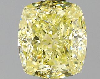 1.13 ct., Fancy Yellow/VVS2, Cushion cut diamond, unmounted, PK2100-15