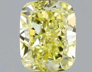 1.07 ct., Fancy Yellow/VVS2, Cushion cut diamond, unmounted, PK1585-02