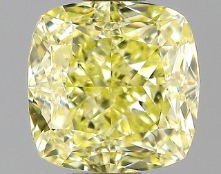 1.03 ct., Fancy Yellow/VVS1, Cushion cut diamond, unmounted, PK2100-18