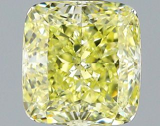 1.02 ct., Fancy Yellow/VS2, Cushion cut diamond, unmounted, PK1585-04
