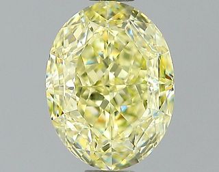 1.61 ct., Fancy Yellow/VS1, Oval cut diamond, unmounted, PK2100-10