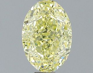 1.07 ct., Fancy Light Yellow/VS1, Oval cut diamond, unmounted, GM-0920