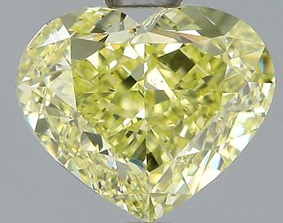 2.42 ct., Fancy Yellow/VS2, Heart cut diamond, unmounted, PK2207-01