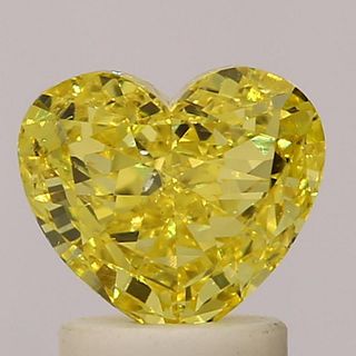 1.54 ct., Fancy Vivid Yellow/SI2, Heart cut diamond, unmounted, PP4629