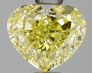 1.22 ct., Fancy Yellow/VS2, Heart cut diamond, unmounted, PK2100-07