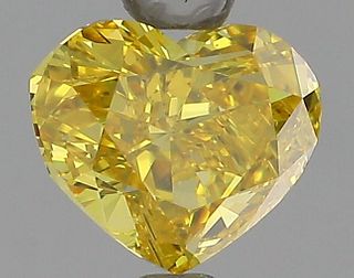 1.09 ct., Fancy Vivid Yellow/SI1, Heart cut diamond, unmounted, PP6482-070
