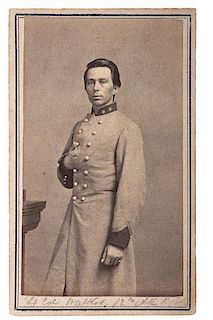 CSA Lt. Colonel J.S. Walker, 12th Arkansas Infantry, CDV 