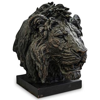 William Timym (British, 1902-1990) Monumental Bronze Lion Head