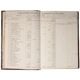 Civil War Cash Ledger & Two Record Journals of Henry Clay Symonds, Chief of Union Army's Commissary of Subsistence, Louisville, KY, 1861-1865 