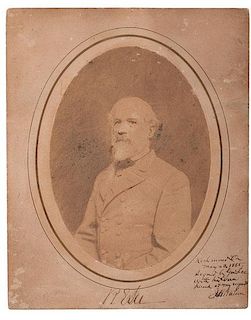 Robert E. Lee Salt Print Autographed in Richmond, Virginia, May 23, 1865 