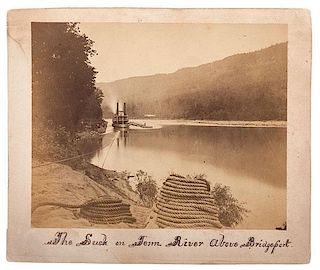 Civil War Albumen Photograph, "The Suck on Tenn. River Above Bridgeport" 
