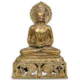 Antique Brass Buddha Figure