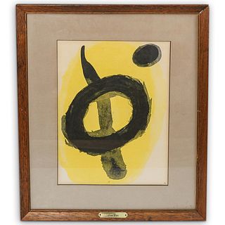 Joan Miró (Spanish, 1893-1983) "Yellow" Bookplate