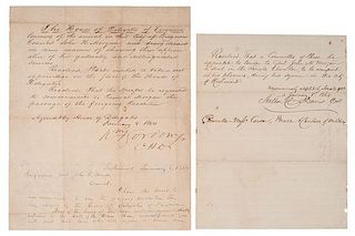 CSA General John Hunt Morgan, Endorsed Civil War-Dated Manuscript Resolutions 