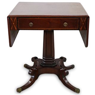 Antique English Drop Leaf Game Table