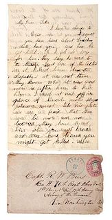 Captain Richard W. Burt, Ohio 76th Regiment, Archive Featuring a Sorrowful Letter from His Young Son Over the Death of Lincoln 