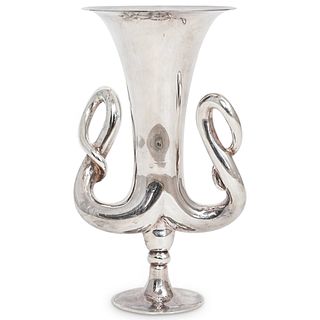 Italian Pampaloni Sterling Silver Vase
