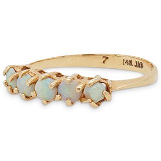 Retro 14K Gold And Opal Ring