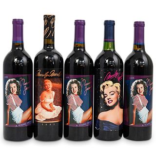 (5 Bottles) "Marilyn Monroe" & "Norma Jean" Wine Bottles