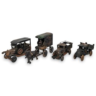 (4 Pc) Vintage Cast Iron Toys Grouping Set