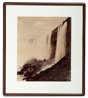 Niagara Falls Mammoth Plate Albumen Photograph by George Barker, Ca 1880 
